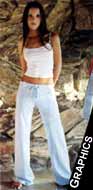 image | girl modeling hiphugger jeans